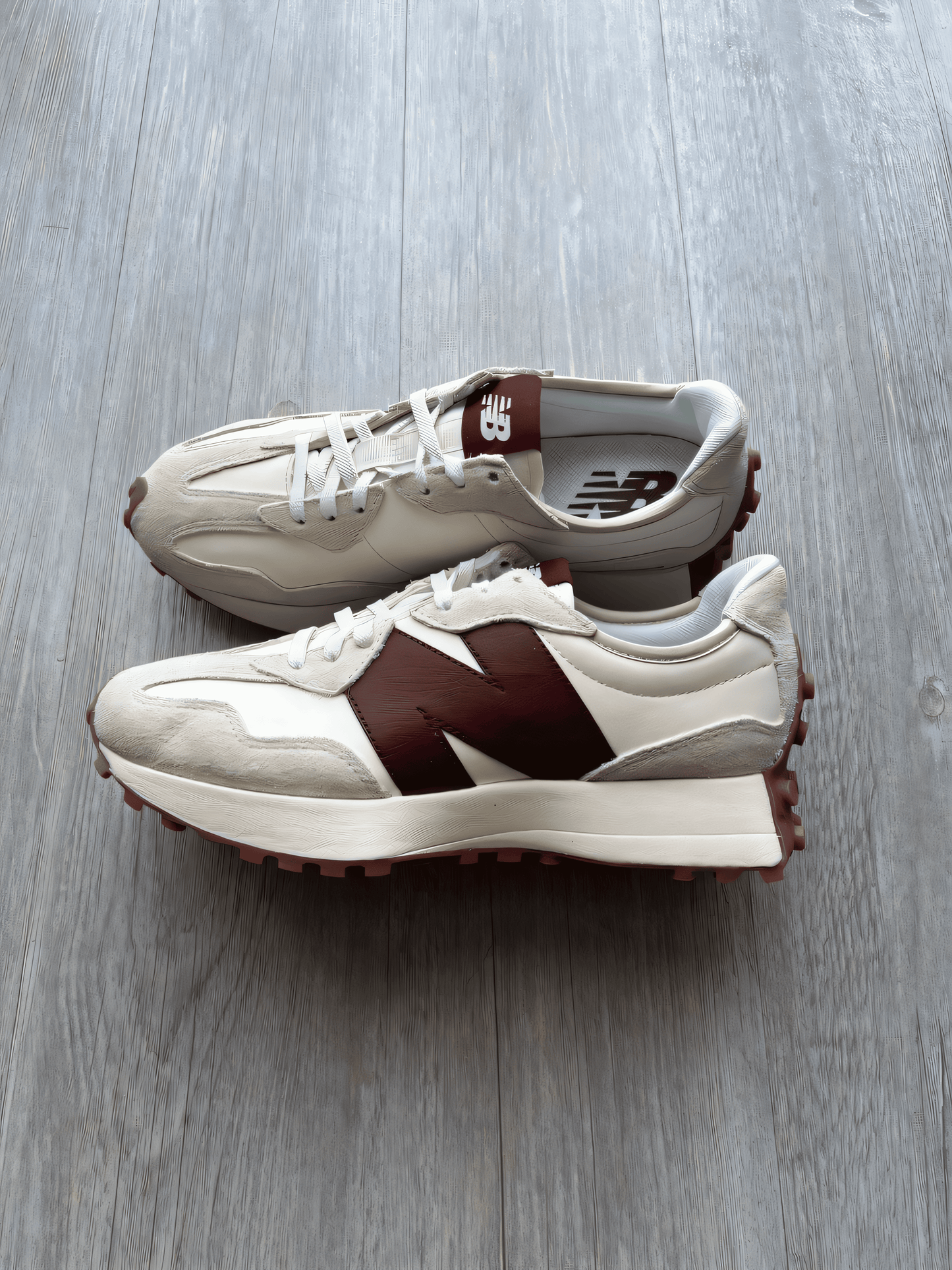 New Balance 327 White Maroon