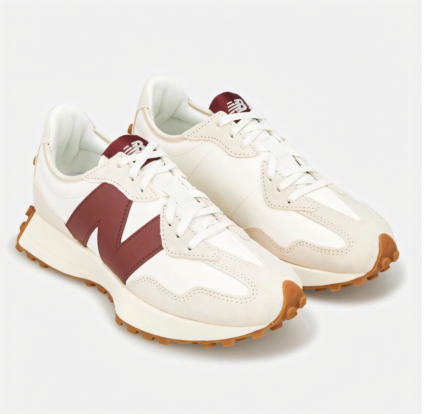 New Balance 327 White Maroon
